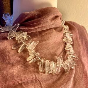 Clear crystal necklace